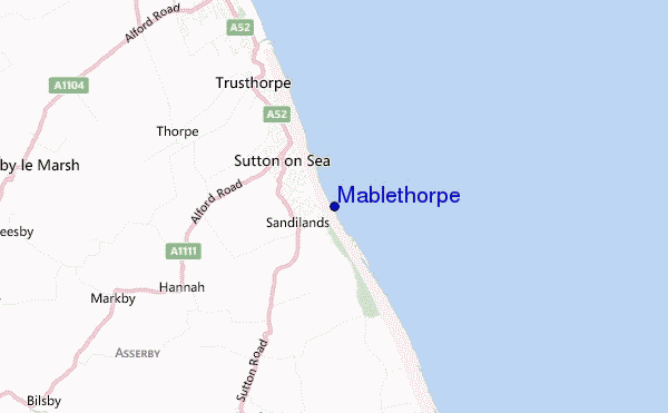 carte de localisation de Mablethorpe