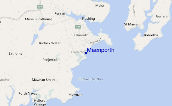 carte de localisation de Maenporth