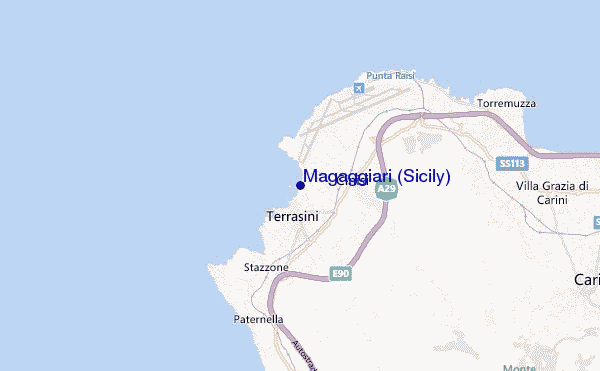 carte de localisation de Magaggiari (Sicily)