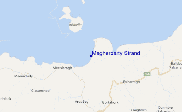 carte de localisation de Magheroarty Strand
