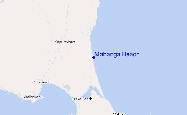 carte de localisation de Mahanga Beach