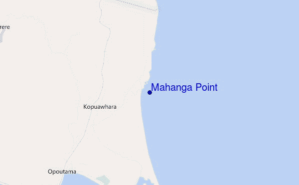 carte de localisation de Mahanga Point