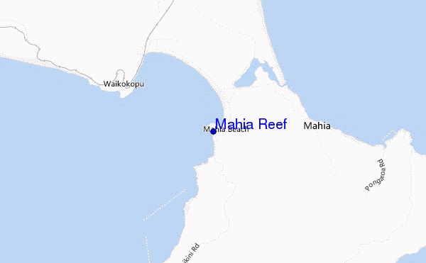 carte de localisation de Mahia Reef