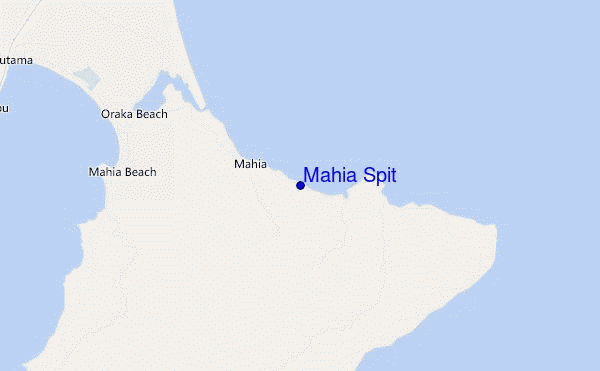 carte de localisation de Mahia Spit