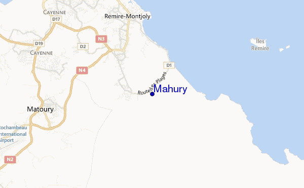 carte de localisation de Mahury