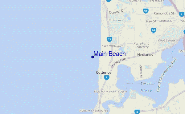 carte de localisation de Main Beach