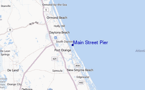 Main Street Pier Location Map