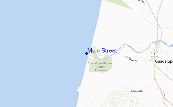 carte de localisation de Main Street