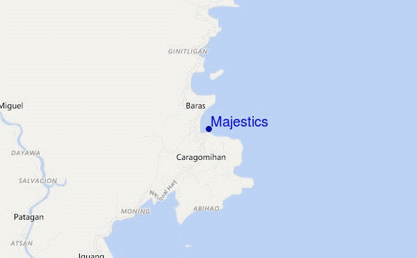 carte de localisation de Majestics