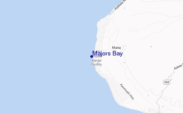 carte de localisation de Majors Bay