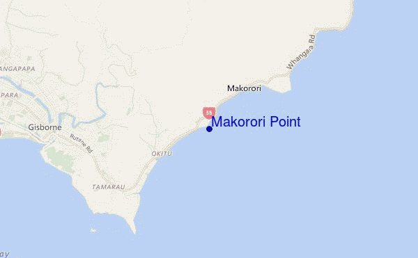 carte de localisation de Makorori Point