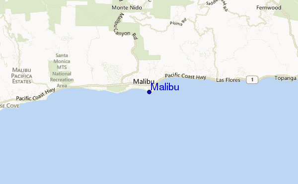 carte de localisation de Malibu