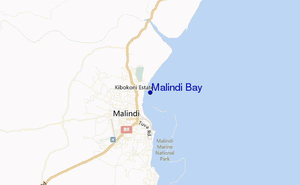carte de localisation de Malindi Bay