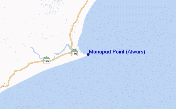 carte de localisation de Manapad Point (Alwars)