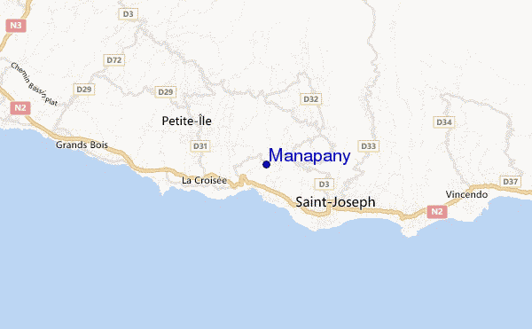 carte de localisation de Manapany