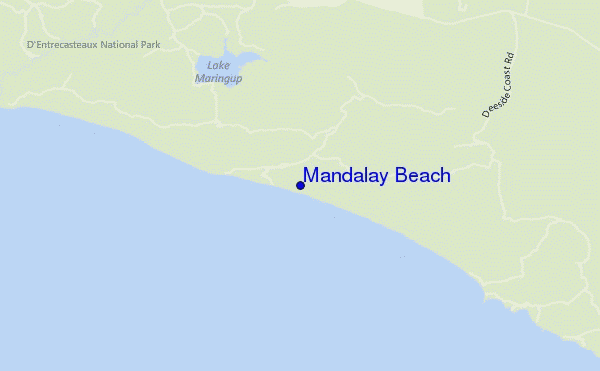 carte de localisation de Mandalay Beach