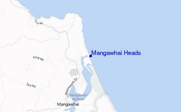 carte de localisation de Mangawhai Heads