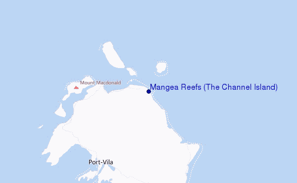 Mangea Reefs (The Channel Island) Location Map