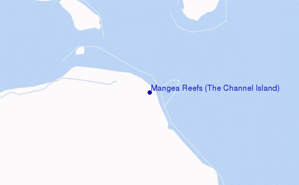 carte de localisation de Mangea Reefs (The Channel Island)