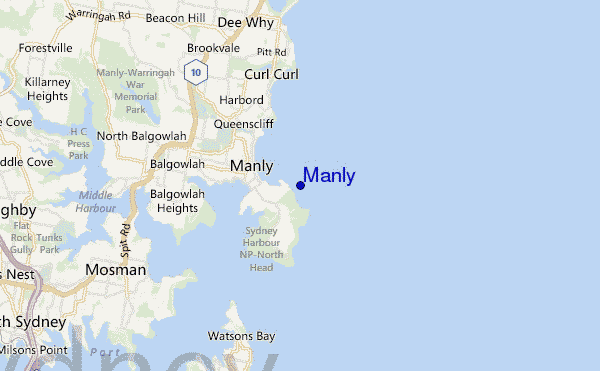 carte de localisation de Manly