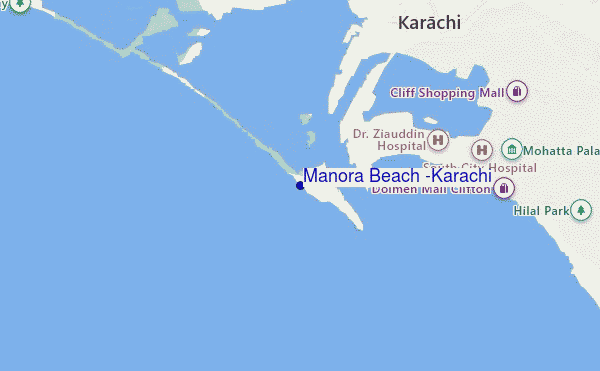 carte de localisation de Manora Beach (Karachi)