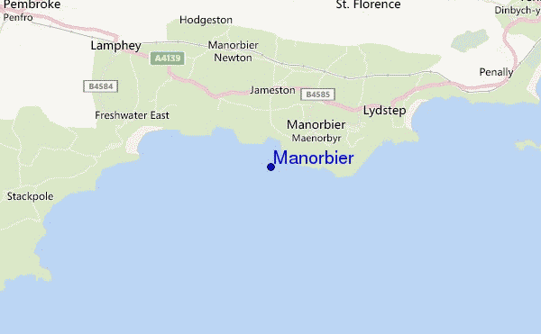 carte de localisation de Manorbier