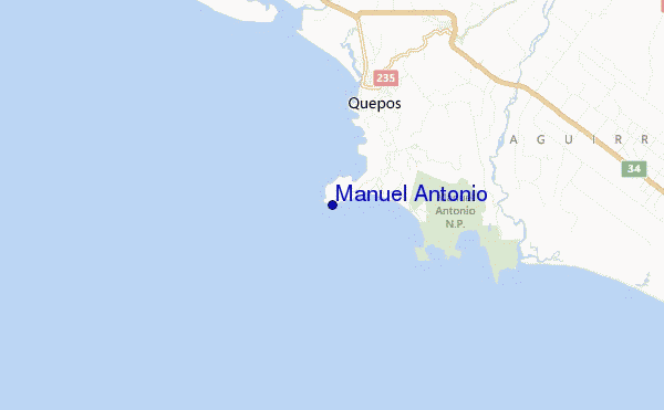 carte de localisation de Manuel Antonio