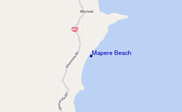 carte de localisation de Mapere Beach