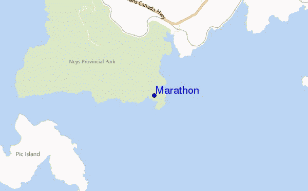 carte de localisation de Marathon