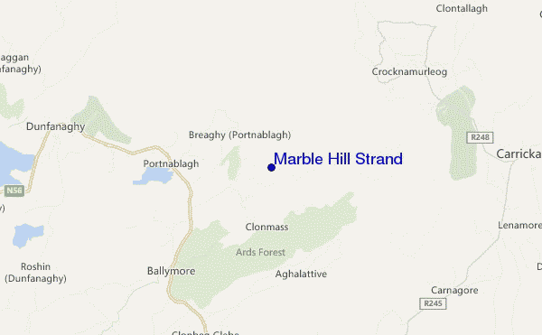 carte de localisation de Marble Hill Strand