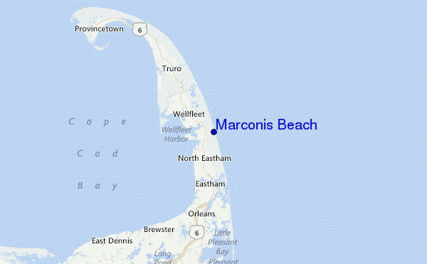 Marconis Beach Location Map