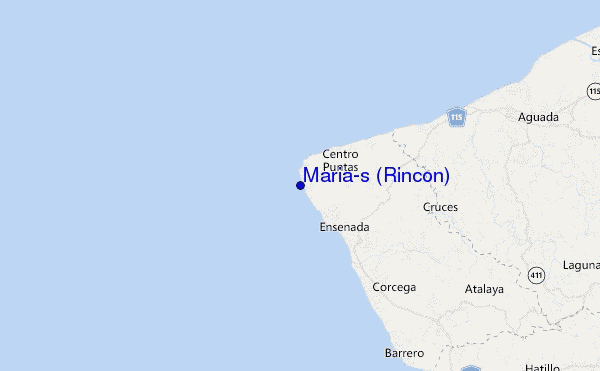 carte de localisation de Maria's (Rincon)