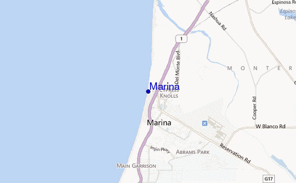 carte de localisation de Marina