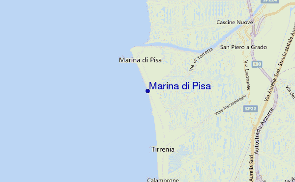 carte de localisation de Marina di Pisa