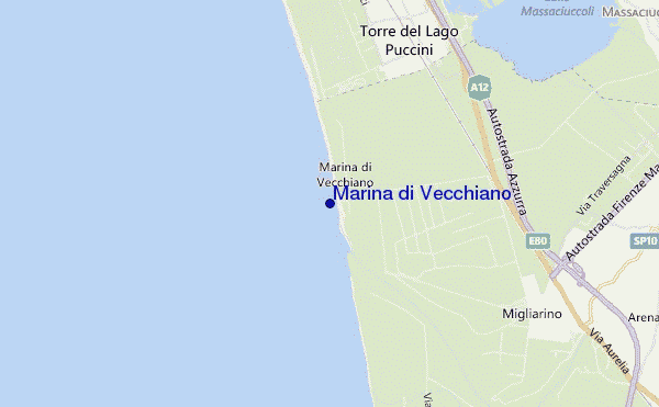 carte de localisation de Marina di Vecchiano