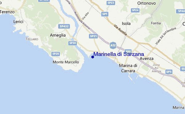 carte de localisation de Marinella di Sarzana
