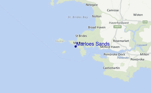 Marloes Sands Location Map