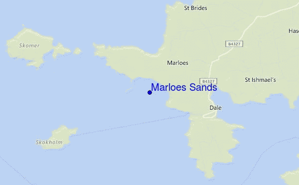 carte de localisation de Marloes Sands