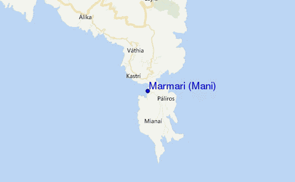 carte de localisation de Marmari (Mani)