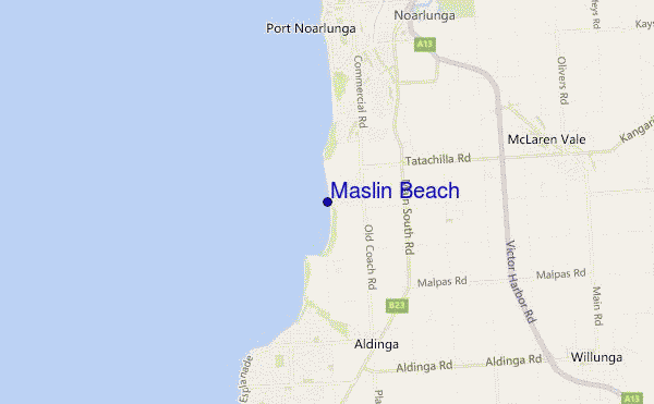 carte de localisation de Maslin Beach