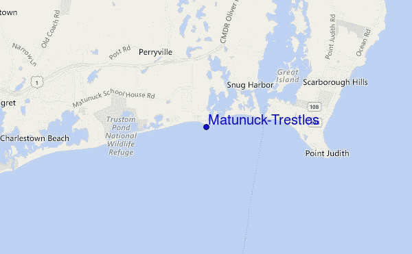 carte de localisation de Matunuck-Trestles