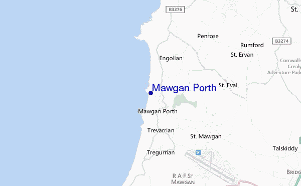 carte de localisation de Mawgan Porth