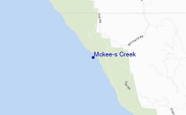 carte de localisation de Mckee's Creek