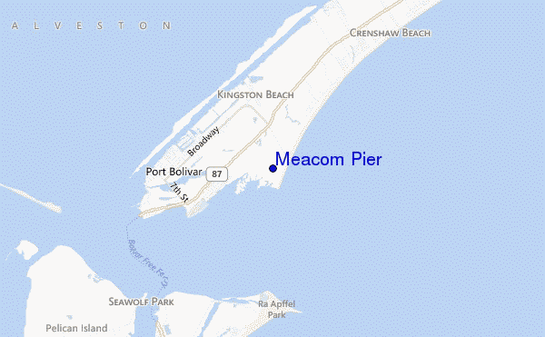 carte de localisation de Meacom Pier