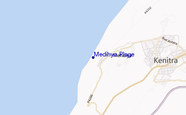 carte de localisation de Medihya Plage