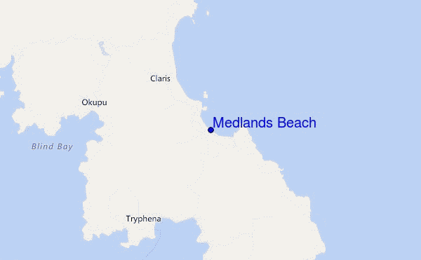 carte de localisation de Medlands Beach