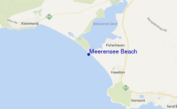 carte de localisation de Meerensee Beach