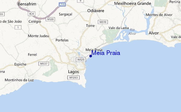 carte de localisation de Meia Praia