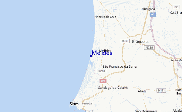 Melides Location Map