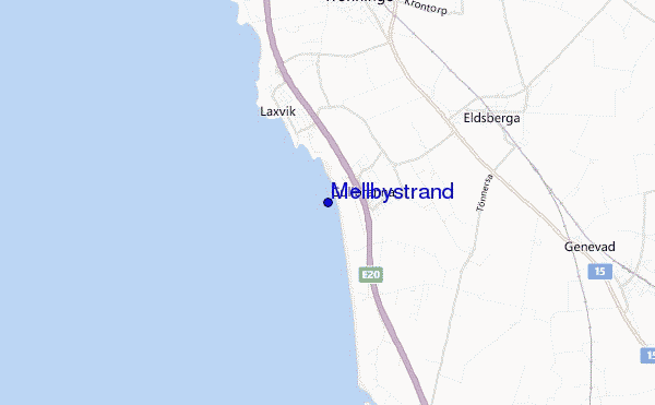 carte de localisation de Mellbystrand